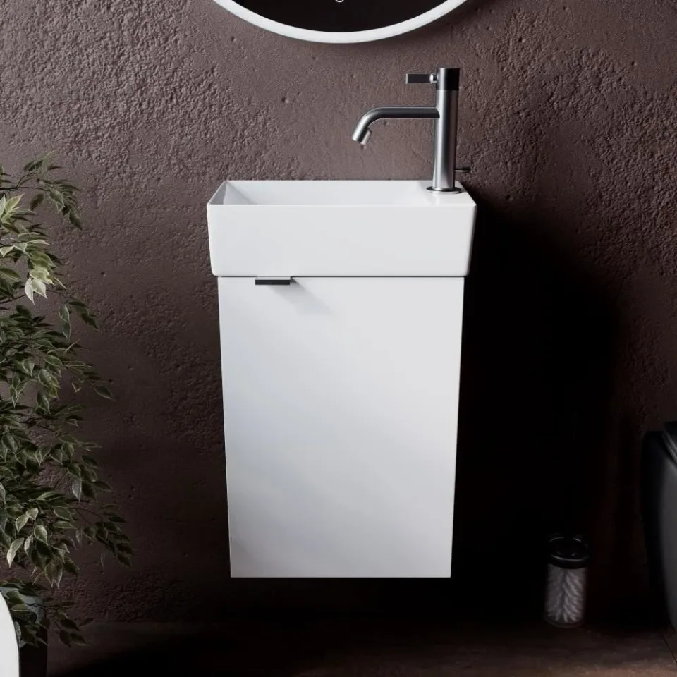 Тумба под раковину Sancos Mini 35 белая глянцевая R