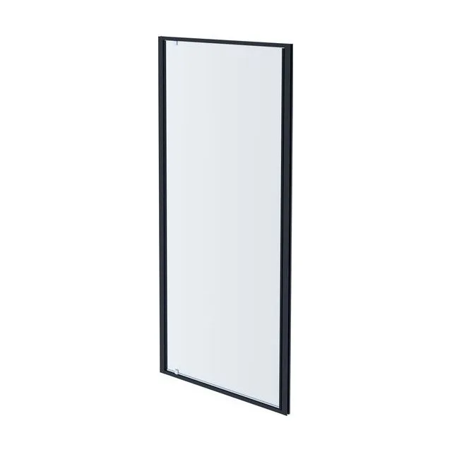 AQ ARI PI 10020BL Душевая дверь, распашная 1000x2000 профиль черный, стекло прозрачное