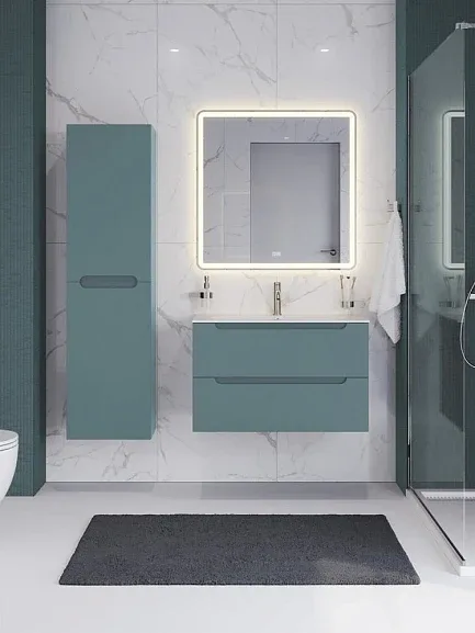 Тумба с раковиной BelBagno Этна (Etna) 80 голубая матовая (раковина LOV-800-LVB)