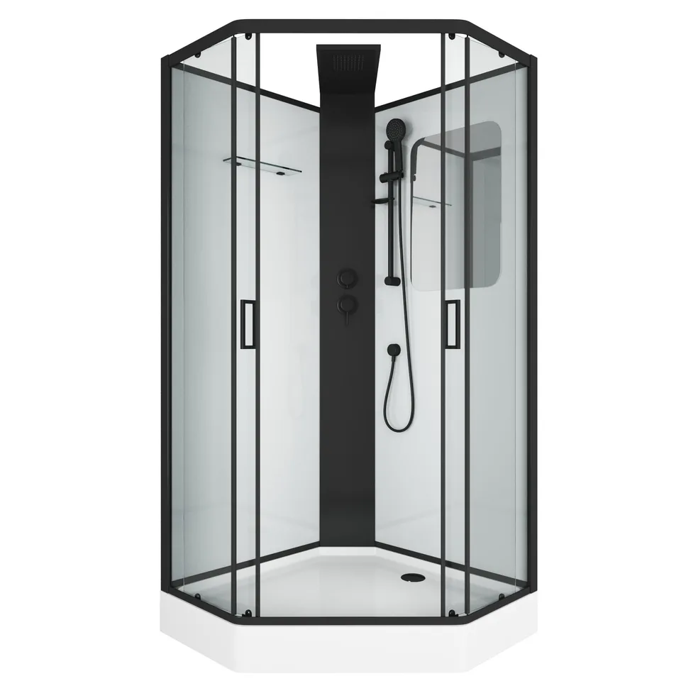 Душевая кабина Grossman Elegans GR251D (90х90х217) дверь раздвижная,5 мест