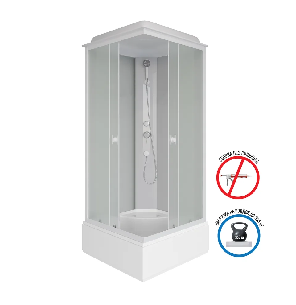 Душевая кабина Niagara Promo P100/26Q/MT (100х100х215) 4 места