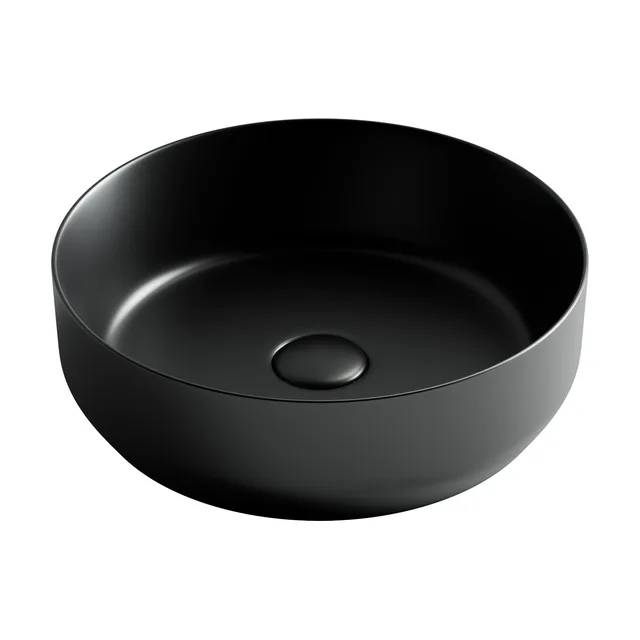 Раковина из сантехнического фарфора Ceramica Nova Элемент (Element) 39 см CN6022MB накладная цвет черный матовый