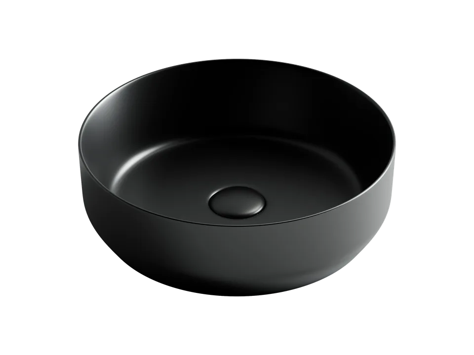 Раковина из сантехнического фарфора Ceramica Nova Элемент (Element) 39 см CN6022MB накладная цвет черный матовый