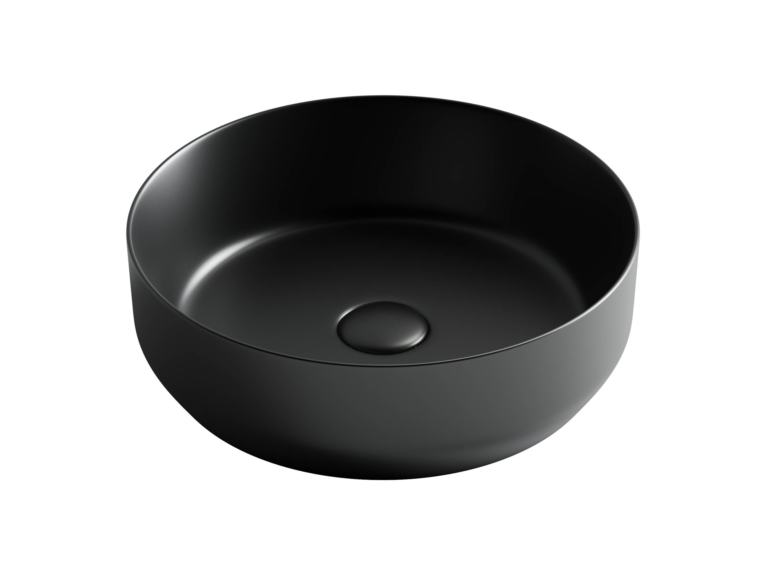 Раковина из сантехнического фарфора Ceramica Nova Элемент (Element) 39 см CN6022MB накладная цвет черный матовый