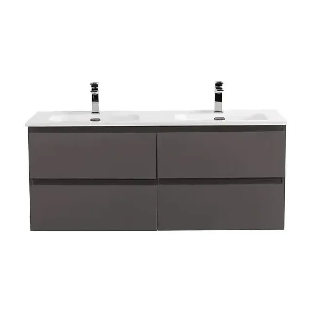 Тумба с раковиной BelBagno Крафт (Kraft) 120 с четырьмя ящиками темно-серая матовая (раковина BB1200-2-ETL)