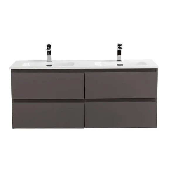 Тумба с раковиной BelBagno Крафт (Kraft) 120 с четырьмя ящиками темно-серая матовая (раковина BB1200-2-ETL)