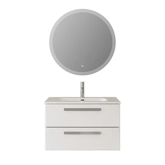 Тумба с раковиной Cezares Эко-Кер (Eco-Cer) 80 белый глянцевый (раковина CZR-8095-80)