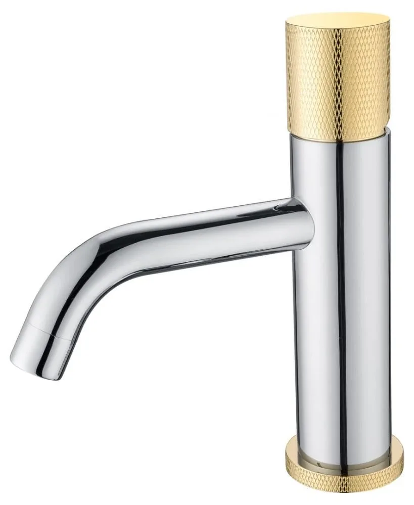 Смеситель Boheme Stick 121-CRG.2 для раковины хром/золото ручка Touch