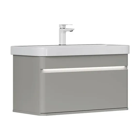 Тумба с раковиной EQUIL Элеганте/Elegante 80 белый (раковина Nice (9595-80)-25.27)