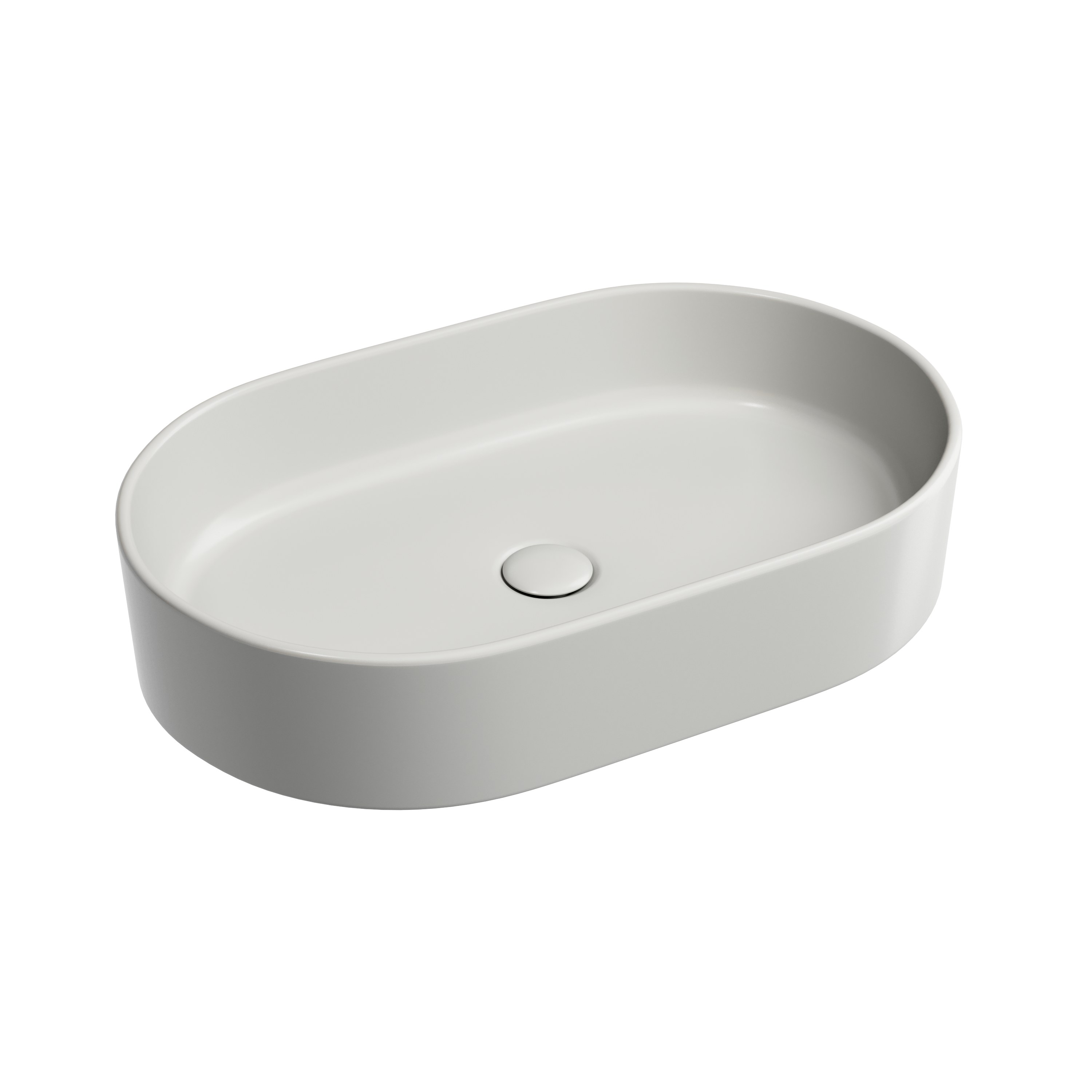 Раковина из сантехнического фарфора Ceramica Nova Элемент (Element) 61 см CN6048MSG накладная цвет серый матовый