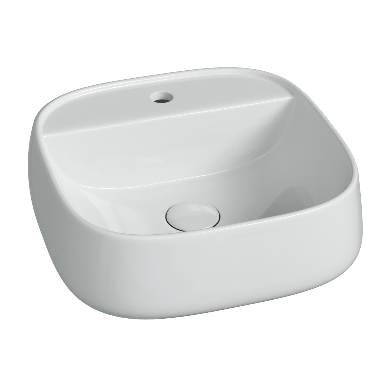 Раковина из сантехнического фарфора Ceramica Nova Источник (Fonte) 42 см CN5052 накладная цвет белый