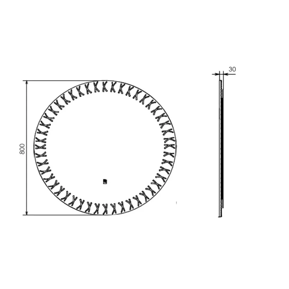 Зеркало Comforty Эониум 80 LED-подсветка, бесконтактный сенсор