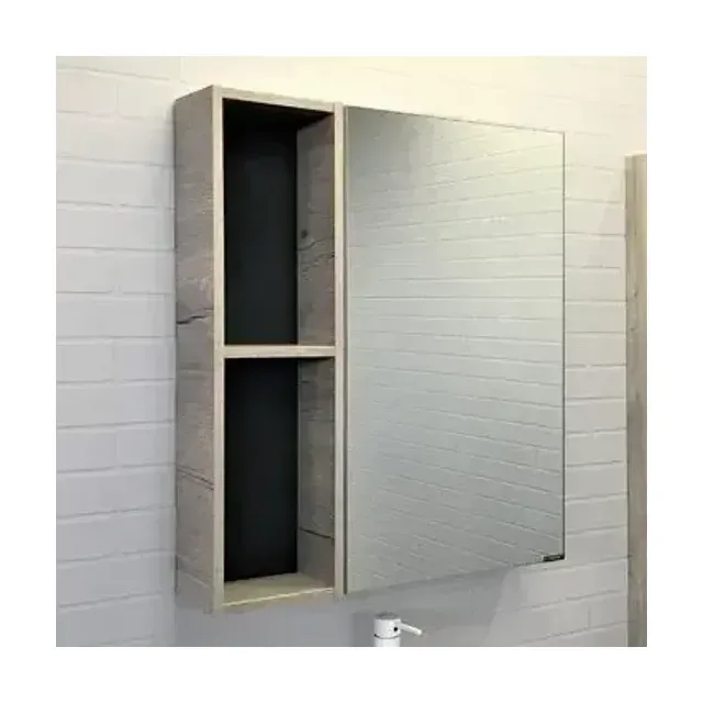 Зеркало-шкаф Comforty Порто 75 дуб дымчатый L/R