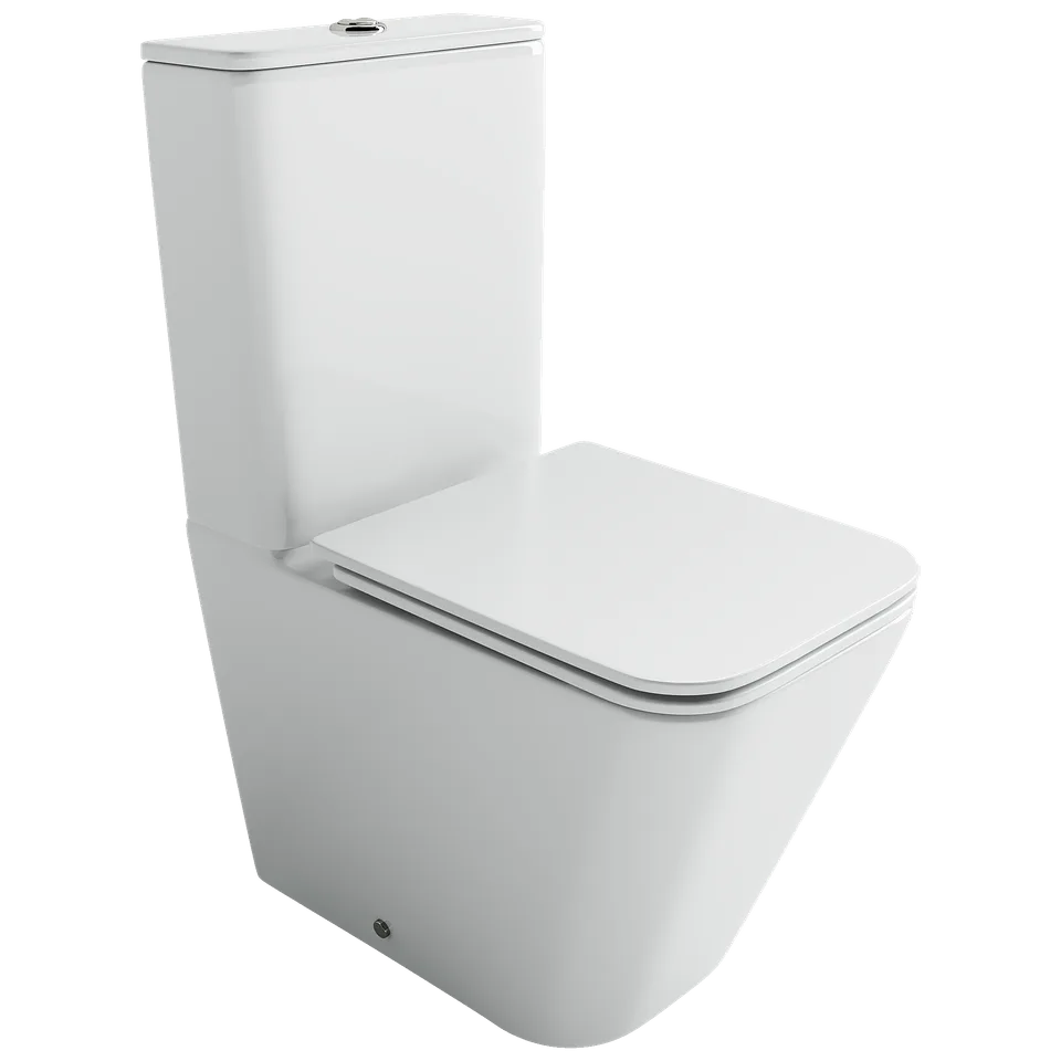 Унитаз напольный с бачком Ceramica Nova Кубик (Cubic) CN1803T белый с сиденьем микролифт смыв торнадо