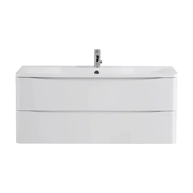 Тумба с раковиной BelBagno Аква (Acqua) 120 белый глянец (с белой раковиной)