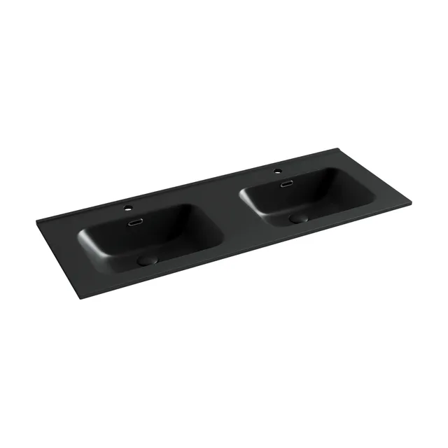 Раковина из сантехнического фарфора Ceramica Nova Элемент (Element) 121 см CN7004MB накладная цвет черный матовый
