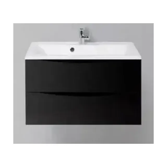 Тумба с раковиной BelBagno Марино (Marino) 80 черный глянец