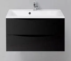 Тумба с раковиной BelBagno Марино (Marino) 80 черный глянец