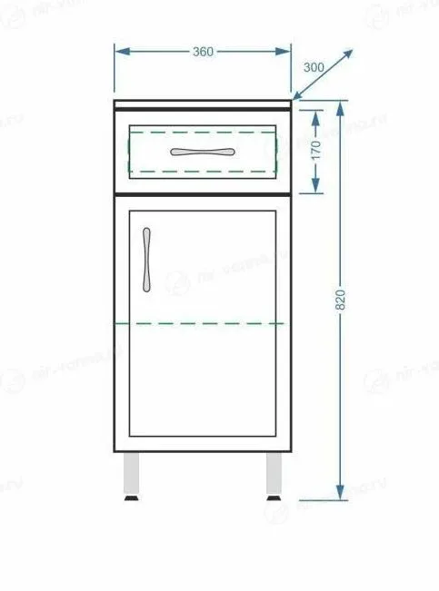 Комод Stella Polar Концепт 36 белый глянец R