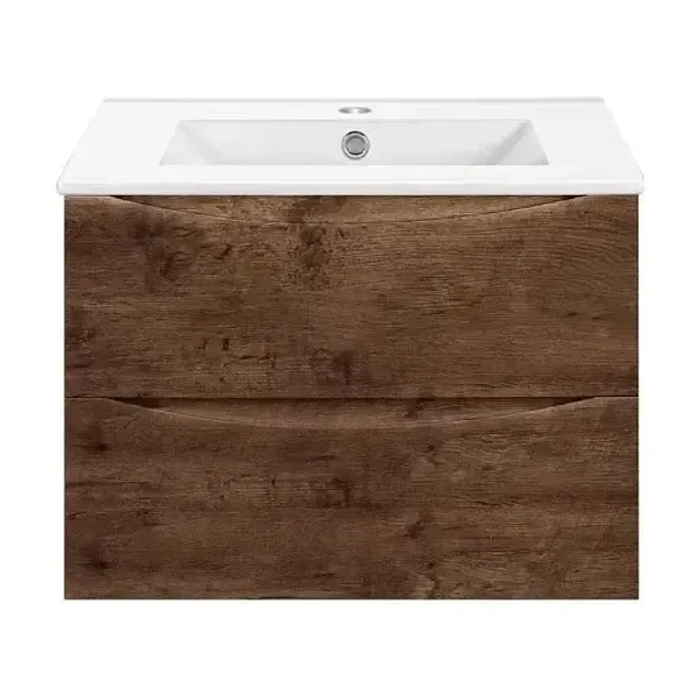 Тумба с раковиной Vincea Миа (Mia) Слим (Slim) 70 темный дуб