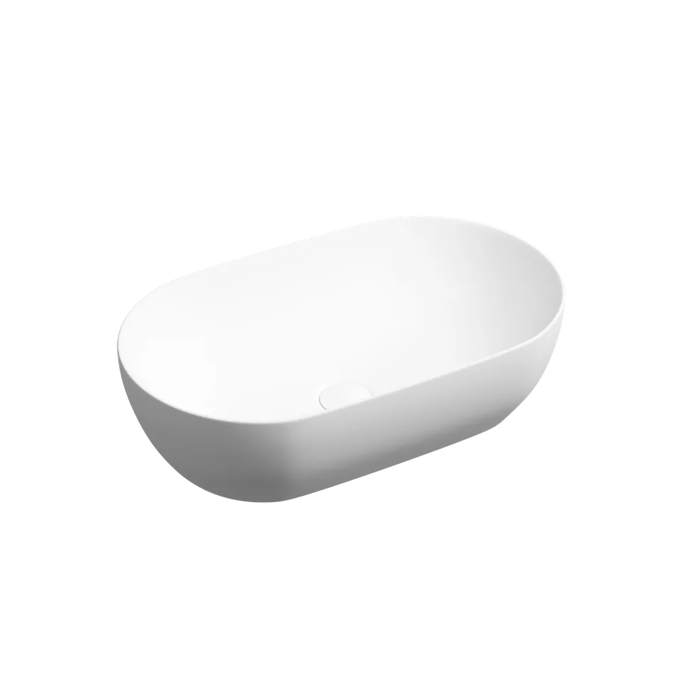 Раковина из сантехнического фарфора Ceramica Nova Твист (Twist) 50 см CN12001MW накладная цвет белый матовый