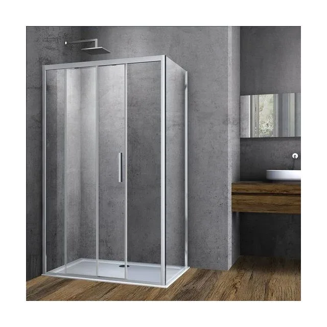 Душевой уголок Vincea Софт (Soft) VSR-3SO1014CL 140х100 стекло прозрачное 6 мм профиль хром без поддона