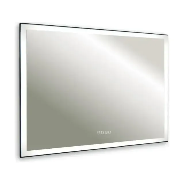 Зеркало Silver Mirrors Гуверт 100*80 с Led-подсветкой, часами и функцией антизапотевания