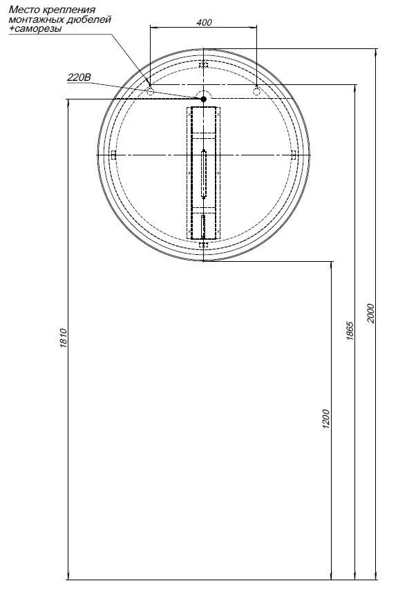 Зеркало Allen Brau Infinity 1.21017.WT 80 с Led-подсветкой и инфракрасным выключателем белое матовое