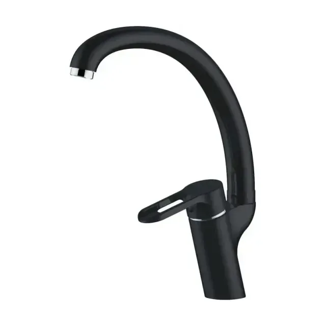 Смеситель Esko Future FT 519 Black для кухни, поворотный излив, черный