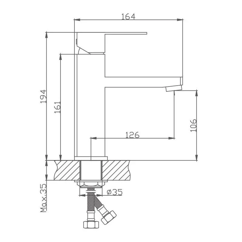Смеситель Haiba HB10803 для раковины сатин