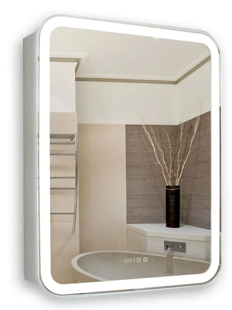 Зеркало-шкаф Silver Mirrors Фиджи 60 R сенсорный выключатель с Led-подсветкой и часами