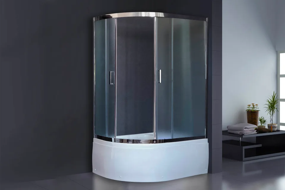 Душевой угол RB 8120BK-C-CH (прозрачное) правый