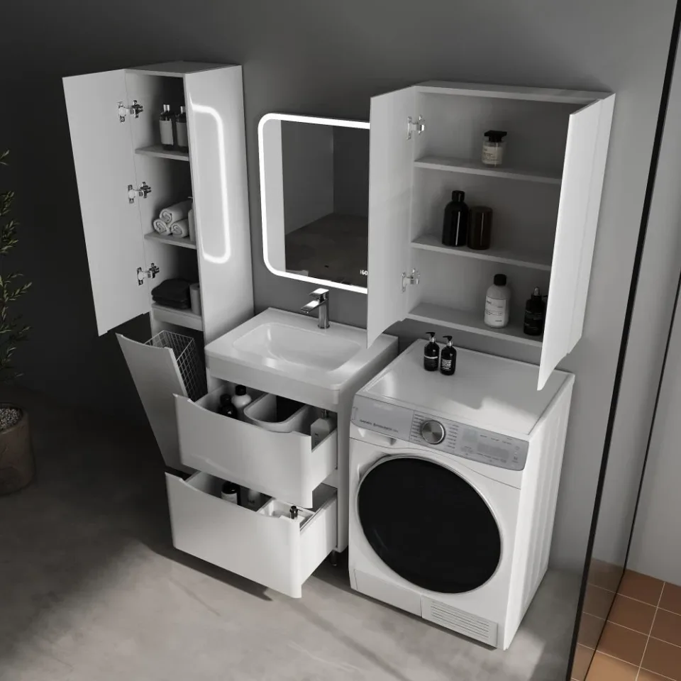 Шкаф Style Line Бергамо мини 60 антискрейч белый глянец