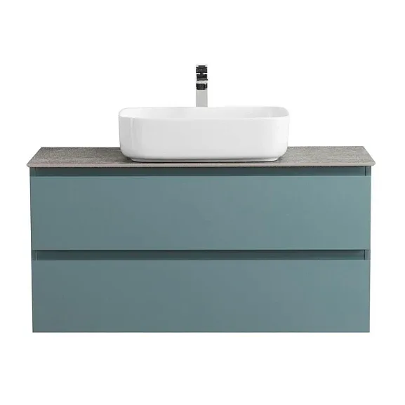 Тумба с раковиной BelBagno Крафт (Kraft) 100 голубая матовая со столешницей гранит