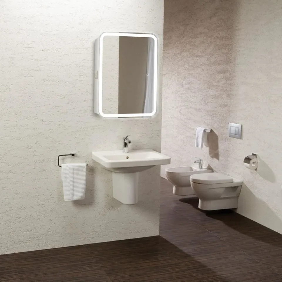 Зеркало-шкаф Silver Mirrors Фиджи flip 50 сенсорный выключатель с Led-подсветкой L/R