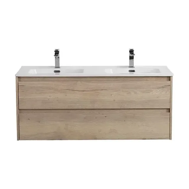 Тумба с раковиной BelBagno Крафт (Kraft) 120 с двумя ящиками белый дуб Галифакс