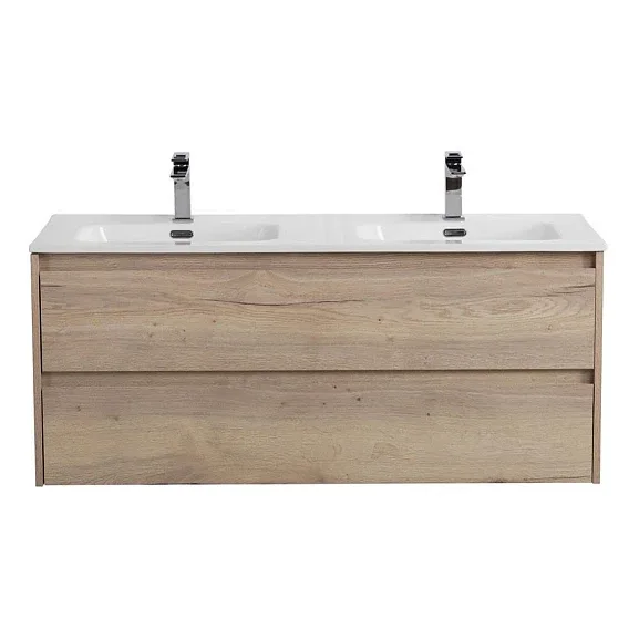 Тумба с раковиной BelBagno Крафт (Kraft) 120 с двумя ящиками белый дуб Галифакс