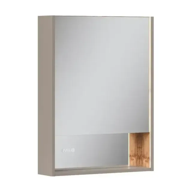 Зеркало-шкаф Equil Глеам/Gleam 60.1D L/R с подсветкой, амарок, дуб вотан