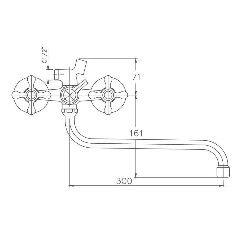 Смеситель Haiba HB2208-2 универсальный