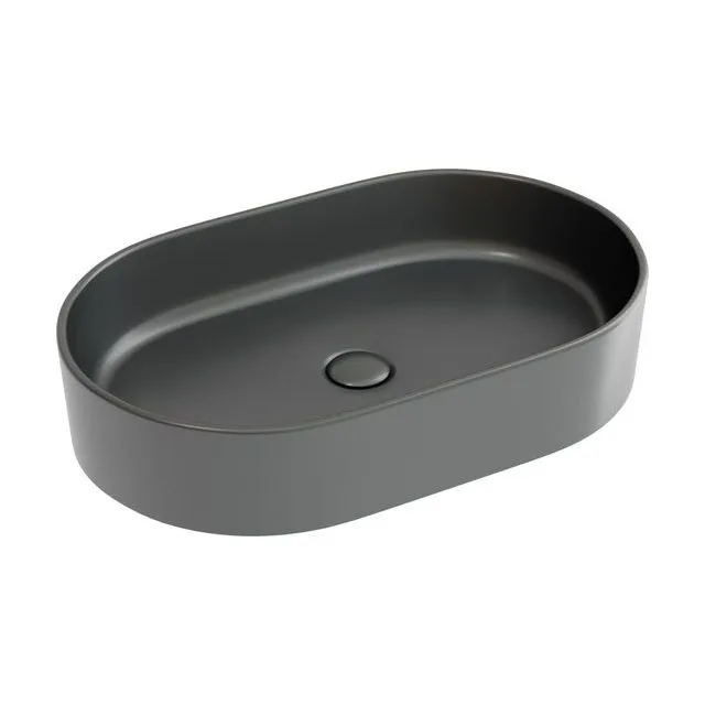 Раковина из сантехнического фарфора Ceramica Nova Элемент (Element) 61 см CN6048MDH накладная цвет темный антрацит матовый