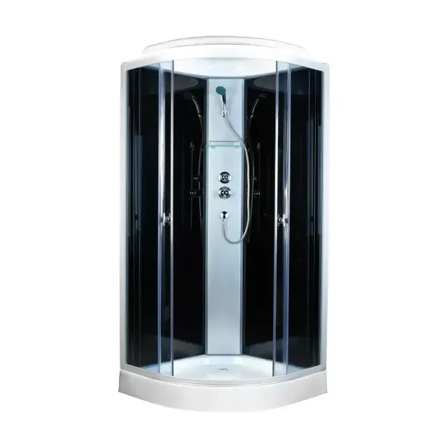 Душевая кабина AQUAPULSE 4023D 100х100х220см. grey black (н/п).