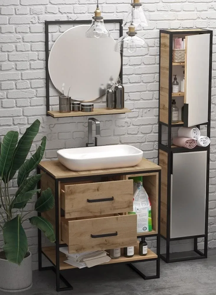 Зеркало 1Marka Гранж Лофт (Grunge Loft) 60П дуб вотан