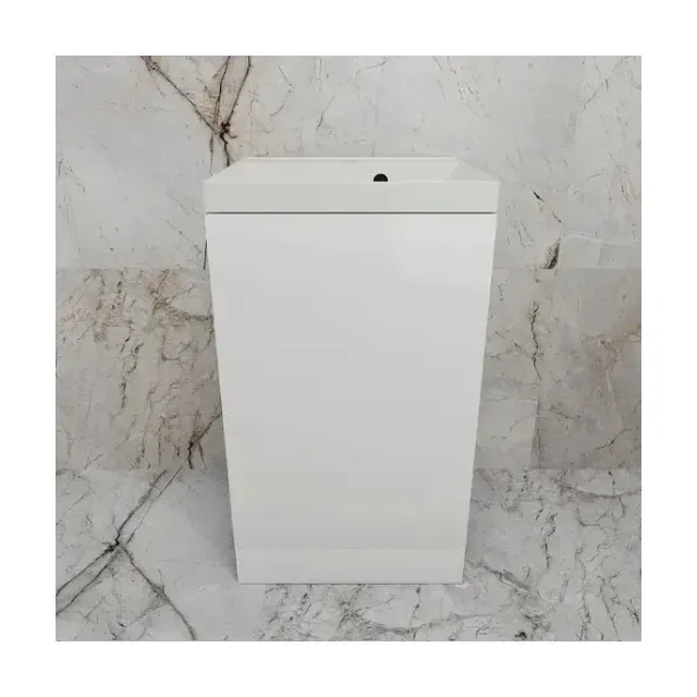 Тумба с раковиной Style Line Моно 50 L/R белый глянец (раковина Asti 50*45 жасмин)