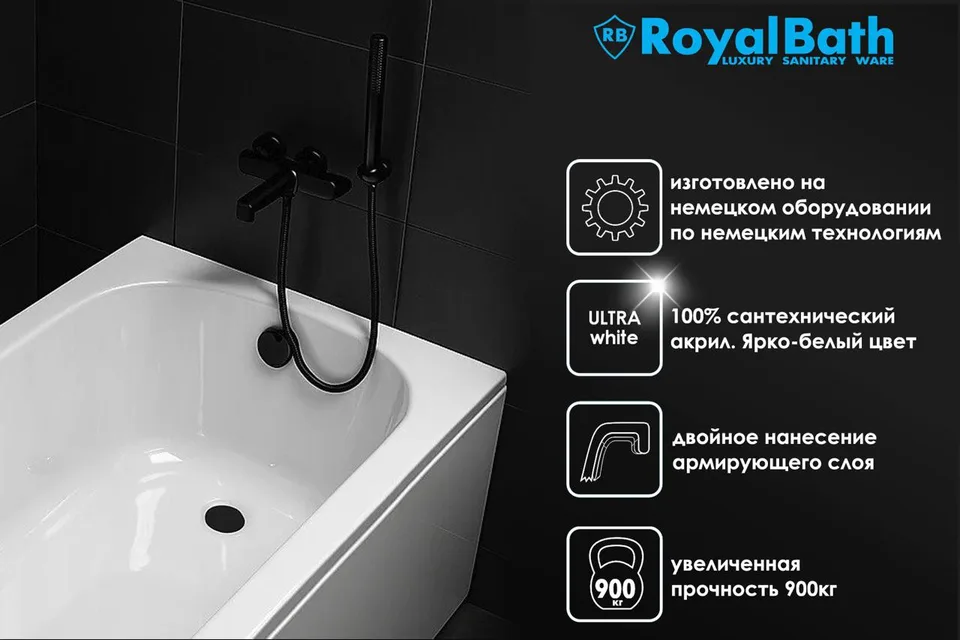 Акриловая ванна RIVA RB610310 150х75х58 L