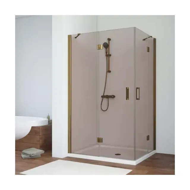 Душевой уголок AFA-F TUR NOVO h1890 110*100 05 05 L, профиль бронза, стекло бронза
