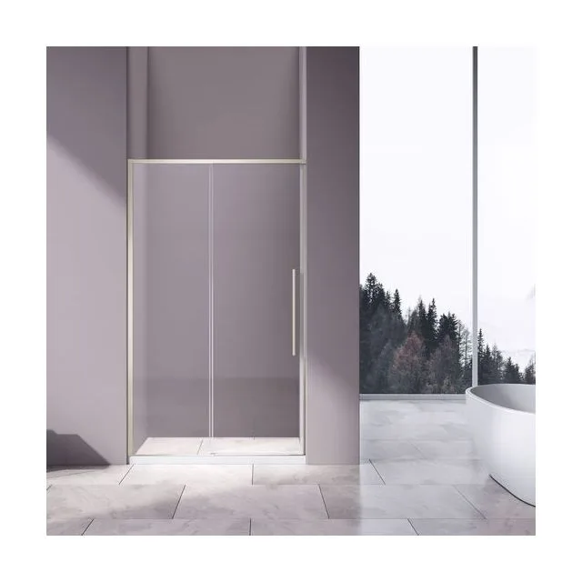 Душевая дверь Слим-Н (Slim-N) VDS-4SN110CLBN, 1100, брашированный никель, стекло прозрачное