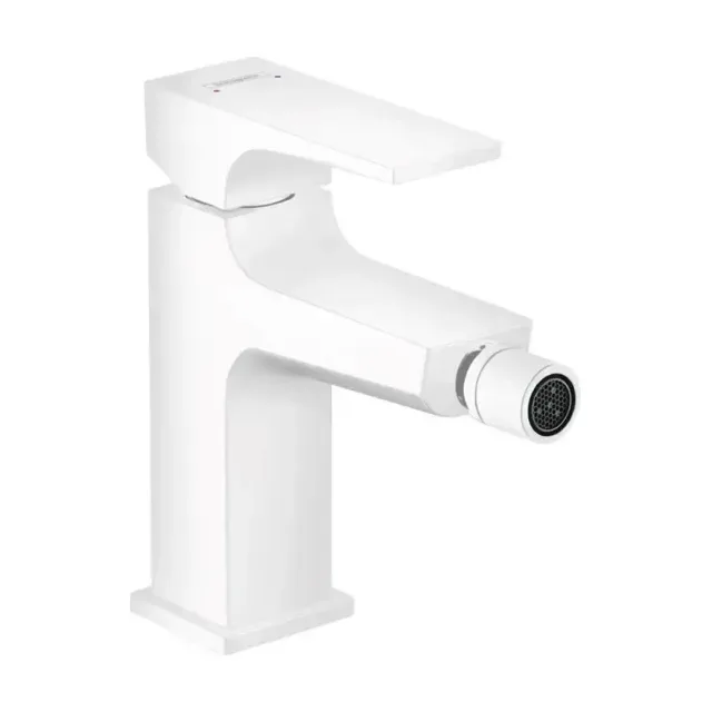 Смеситель Hansgrohe Metropol 32520700 для биде с донным клапаном белый матовый