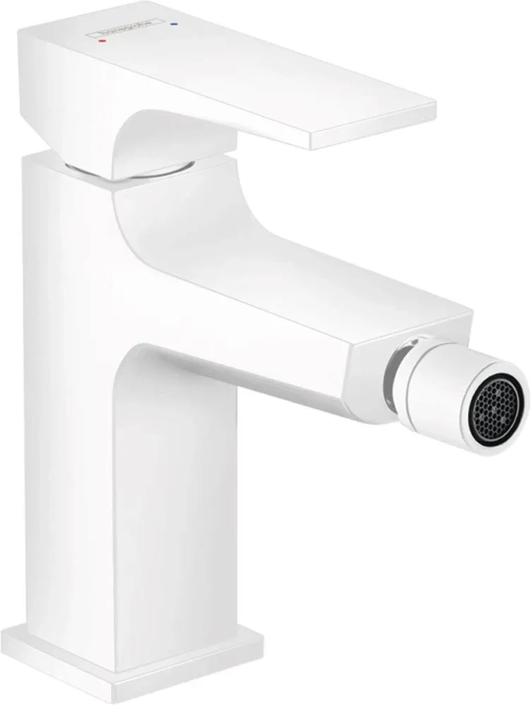 Смеситель Hansgrohe Metropol 32520700 для биде с донным клапаном белый матовый