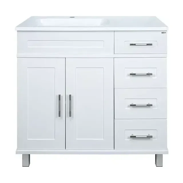 Тумба с раковиной Misty Купер 90 L белая