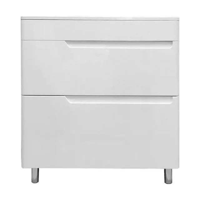 Тумба с раковиной Эстет Kare Luxe 80 напольная 2 ящика белая ФР-00005719